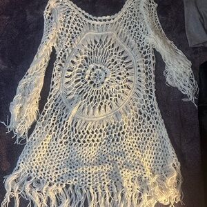 Women’s Bathing Suit Cover Up Crochet Lace Bikini Swimsuit Dress One Size